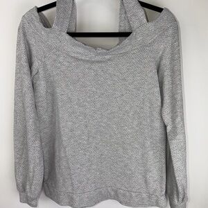 Daytrip Off-the-Shoulder Gray Sweater